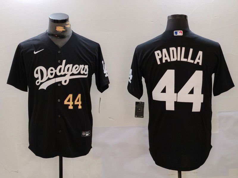 Men Los Angeles Dodgers 44 Padilla Black Game 2024 Nike MLB Jersey style 4